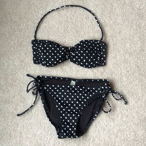Polka Dot Strapless bikini